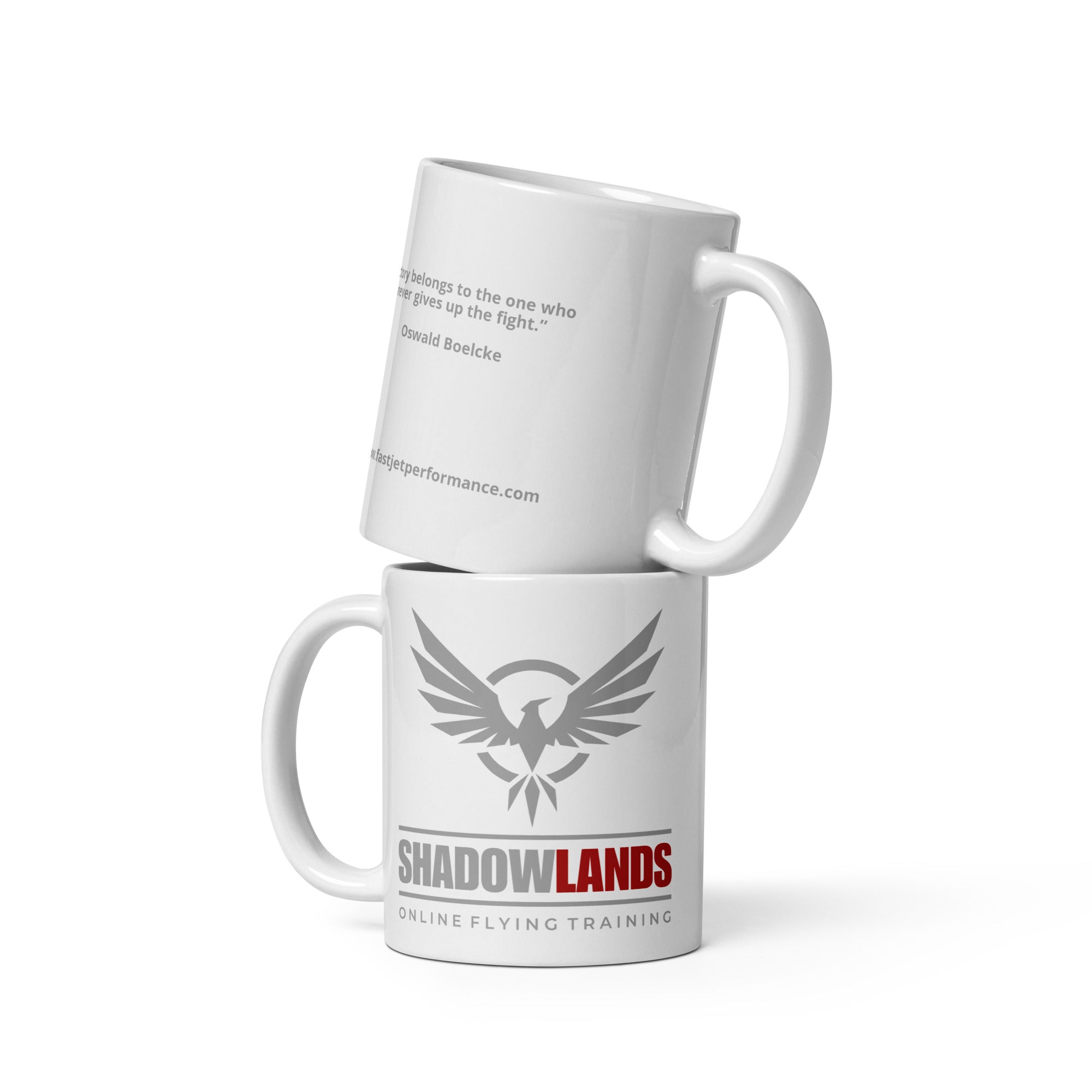 White glossy mug - Shadowlands – Fast Jet Performance